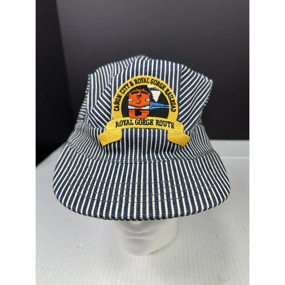 VTG Made In USA‎  Canon City & Royal Gorge Railroad Conductor Hat Size Large